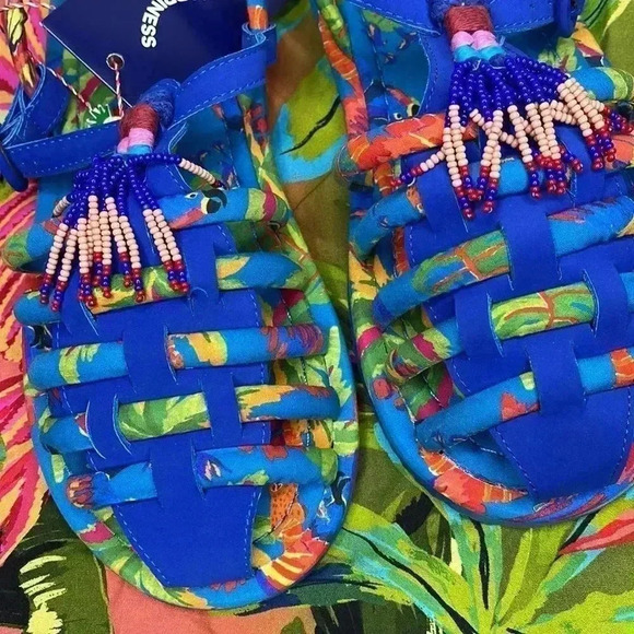 Farm Rio Blue Strap Sandals - Picture 10 of 10